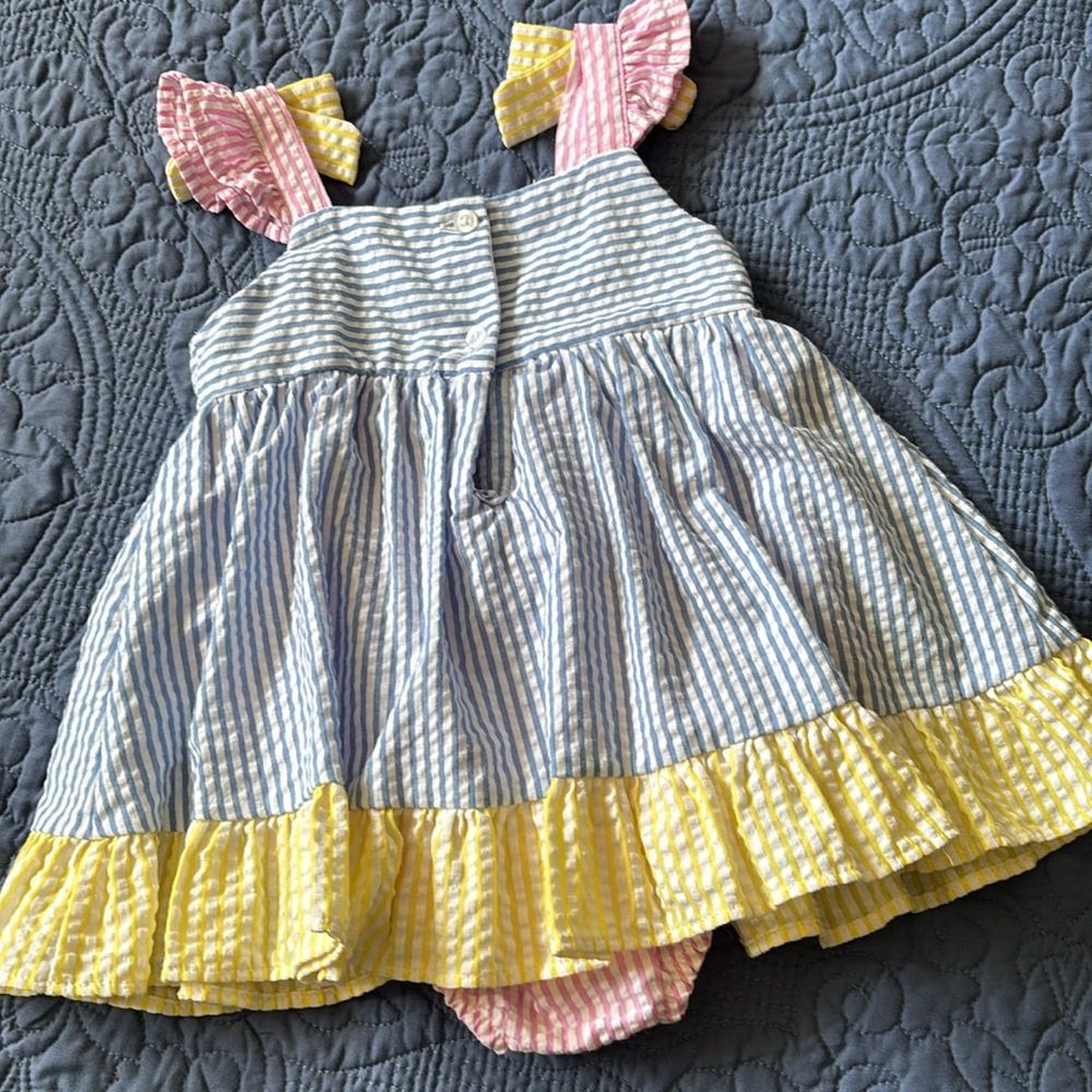 🌼BLUEBERI BOULEVARD TODDLER GIRLS SUNDRESS AND HAT - Picture 5 of 8